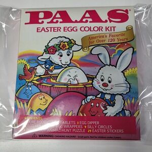 PAAS Easter Egg Color Kit America's Favorite Over 120 Years Craft Fun 2002